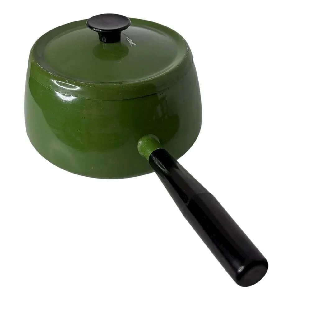 Vintage Fondue Pot by Gourmet International Avocado green